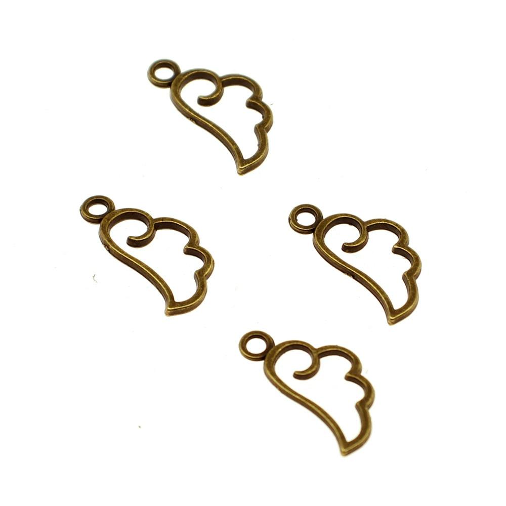 

40шт Подвески Крылья Ангела Подвески Античная Бронза Цвет Цинковый Сплав 18X9мм