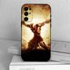 Hra God of W-War Kratos Pouzdro na telefon Černý silikon Měkké Pro Samsung S25,S24,S21,S22,S23,S30,Ultra,S20,Plus,Fe,Lite