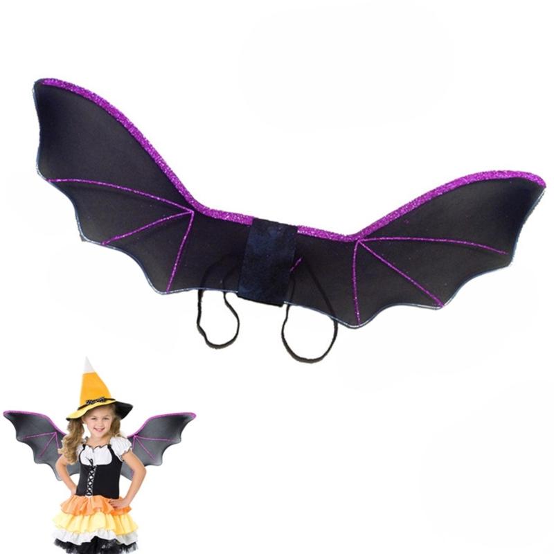 Halloween Bat Wings for Kids,Glitter Bat Wings Cosplay Bat Wing Costumes Halloween Cosplay Devil Wings for Boys Girls