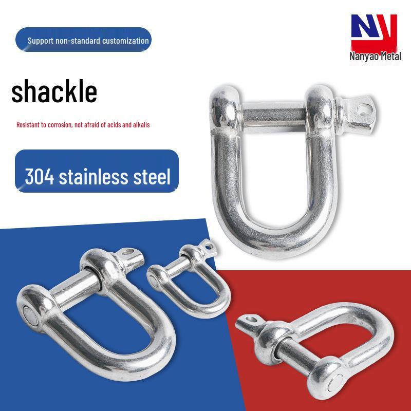 Stainless Steel U-Type Bow Shackle for Lifting and Wire Rope Chain