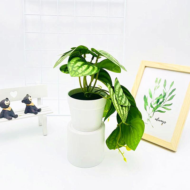 Simulation Epipremnum Aureum Potted Artificial Plant Decor Ornament