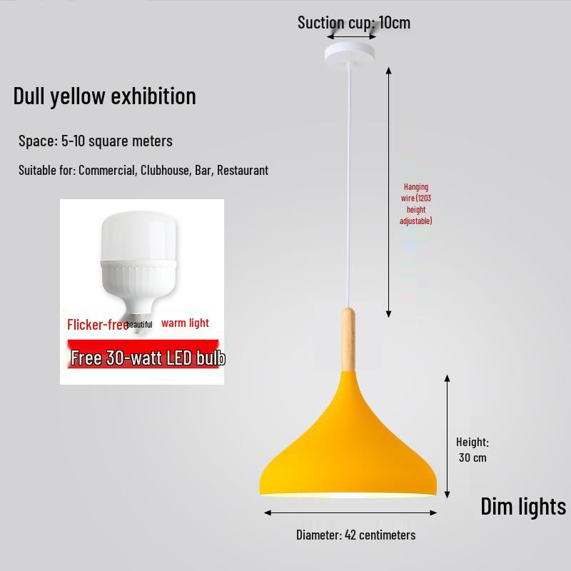 Modern Industrial Style Dining Chandelier with Creative Art Lampshade for Hot Pot/Fruit/Rice Shops