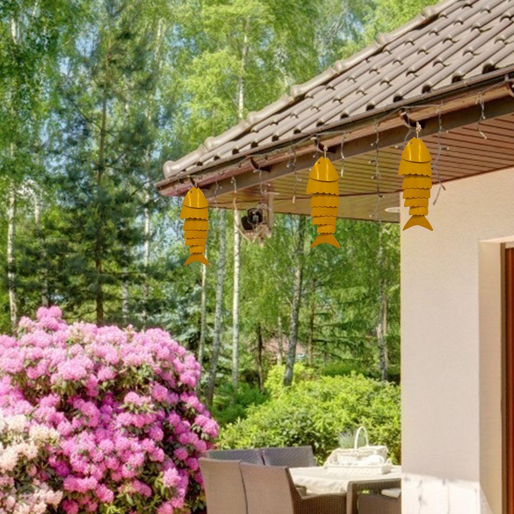 Colored Fish Wind Chime Hanging From Your Porch Or Deck Weather-Resistant And Artistic Wind Chimes Mobile Create Atmosphere