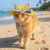 Breathable Cat Fisherman Hat UV Protection Cats Sun Cap Pet Supplies Pet Sun Hat  Walking