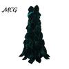 Dining Table Christmas Centerpiece Velvet Bow Tree Decoration, Shaped Photo-ready Decor Tabletop Ornament for Fireplace Window Holiday Stacked