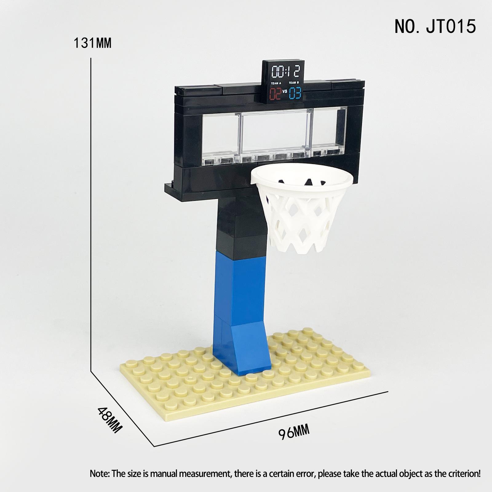 

Jt015 Small Particle Card Sports Children S Assembled Building Block Toy Basketball Rack Timing Card