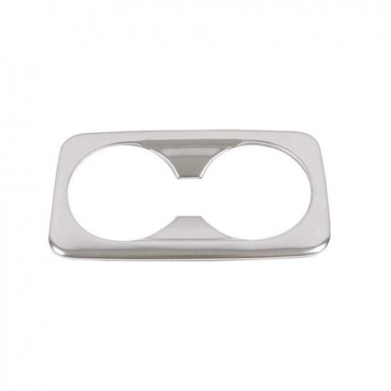 For Kia Forte K3 2019-20204 Silver Steel Gear Shift Water Cup Panel Frame Trim