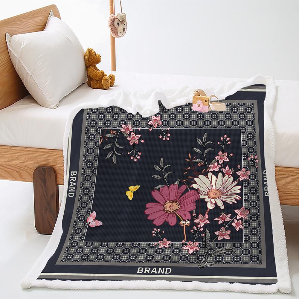 Blanket Flower European Vintage Blanket Lamb Fleece Crystal Fleece Blanket Blanket Universal In All Seasons