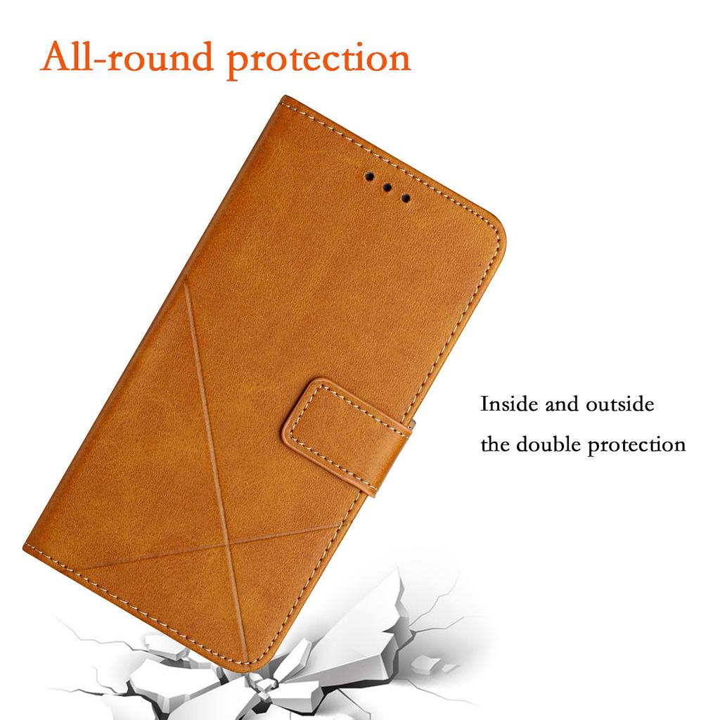 For Xiaomi 14T Leather Case Line Pattern Wallet Phone Cover