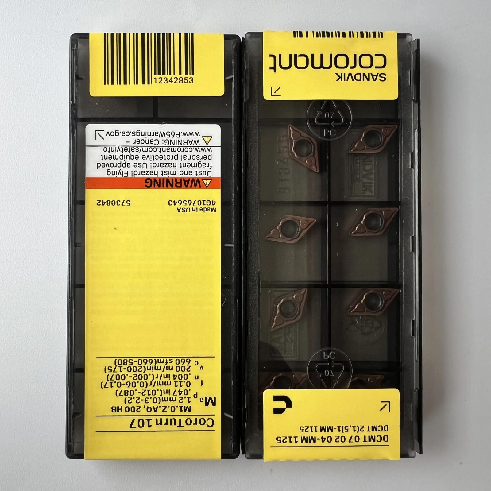 

SANDVIK / DCMT070204-MM 1125 / Industrial indexable Carbide Inserts 10 Pcs