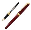 Gullor Calligraphy and Art Fountain Pen 388 Black with Red Grain and Golden Medium Nib