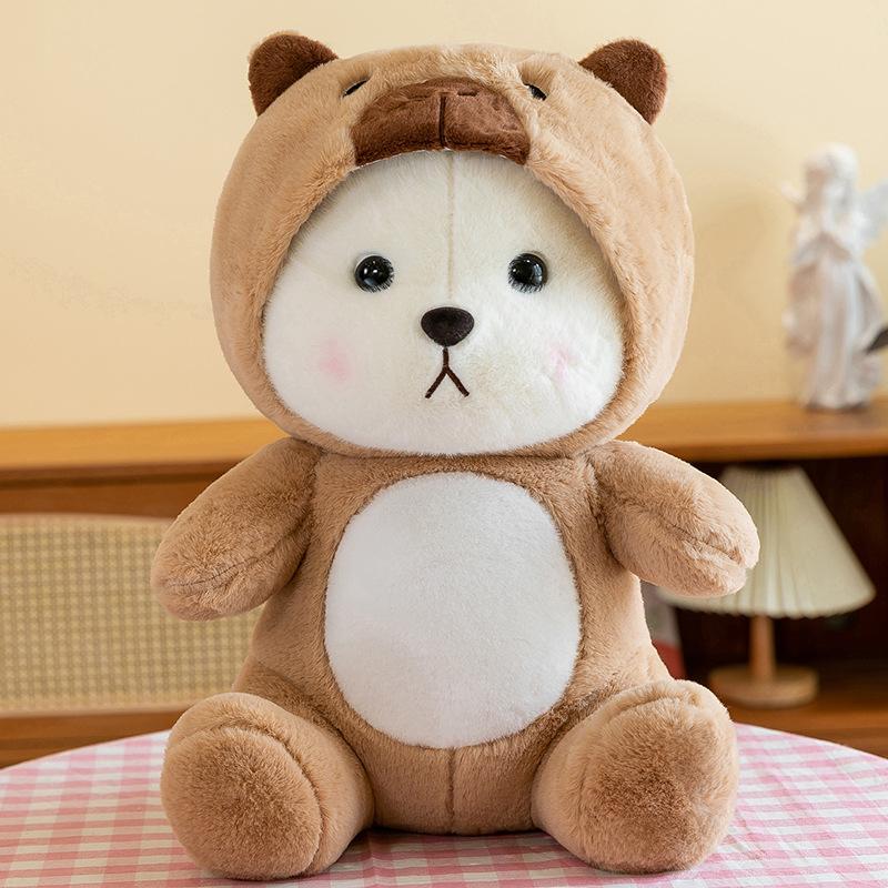 

New Internet celebrity Kapibara turned into a bear doll doll cute capybara plush toy girl gift 35cm0.51KG