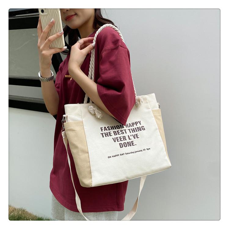 IELGY Большая вместительная сумка из холста — фото 10