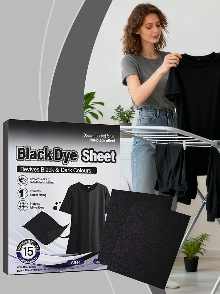 Black Clothing Color Restorer Sheet Black Trouser Clothes Laundry Tablet Restore Black Color Laundry Paper for Washing Machine