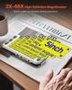Portable Digital Magnifier, 127mm HD Electronic Video Magnifier for Low Version, 2X - 48X Electronic Reading Aid with 13MP Near & Far Dual Lens, 26