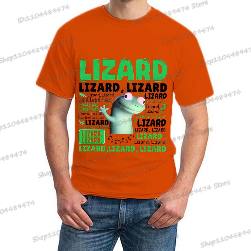 New Lizard Lizard Lizard Meme Trendy Printing T Shirt Men Women Hippie Humorous Streetwear Short Sleeve Anime Animal T-shirts