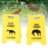 2PCS Cat and Dog Vomit Signs 4 Inch Cat Vomit Caution Sign Funny Cat Dog Warning Sign Decoration For Cat Dog Lovers