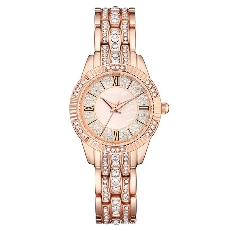 

Gold Ladies Wristwatch With Metal Band And Classic Dial For Gift And Collection розового золота