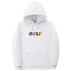 Solid color fleece hooded sweater letter print men's and women's loose sports and leisure