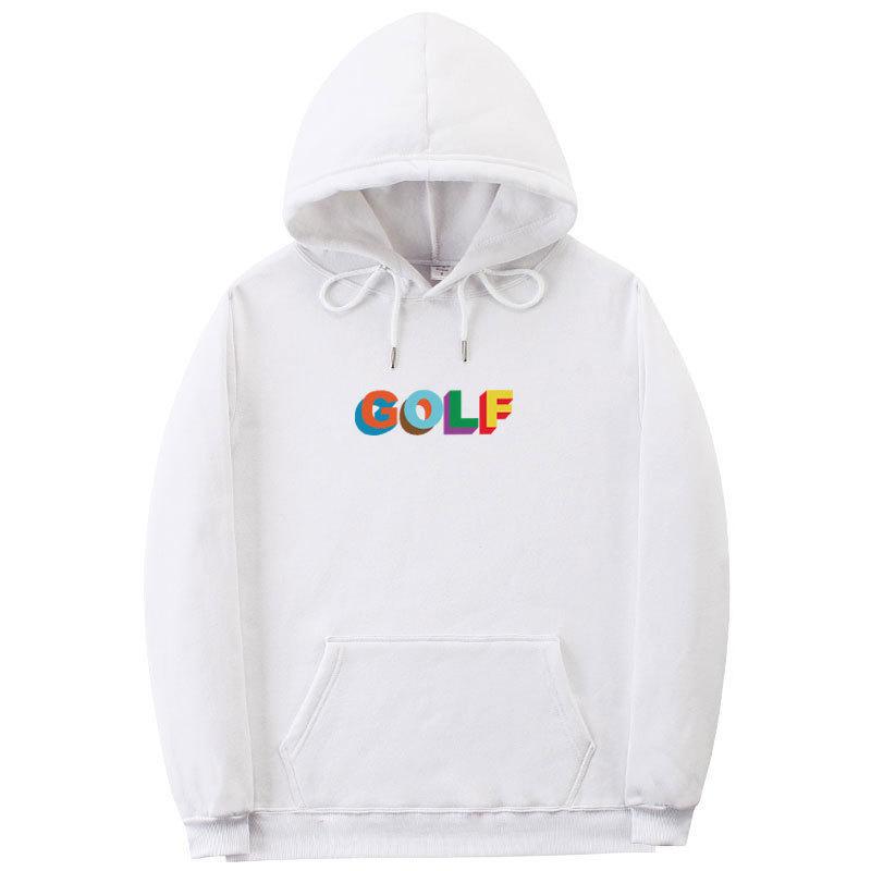Solid color fleece hooded sweater letter print men's and women's loose sports and leisure