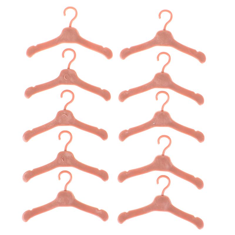 10ks Krásná ramínka Mini Roztomilý šatník Šaty Kabát Oblečení Plastové doplňky