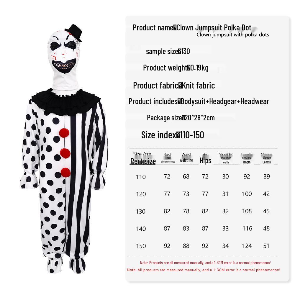 Halloween Horror Clown Costume for Cosplay & Stage Performance