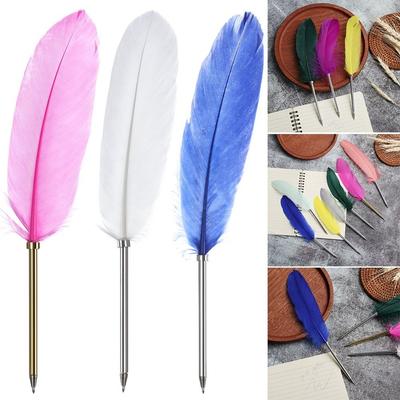 Colorful Neutral Pen Feather Writing Pen Elegant Feather Pen  Daily