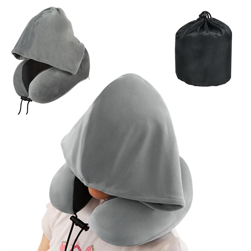 1 Stück Auto Reisezubehör Minimalistischer Stil Strapazierfähiger Stoff Strapazierfähiger Stoff Reise Kopfstütze Bequem Mehrfarbig