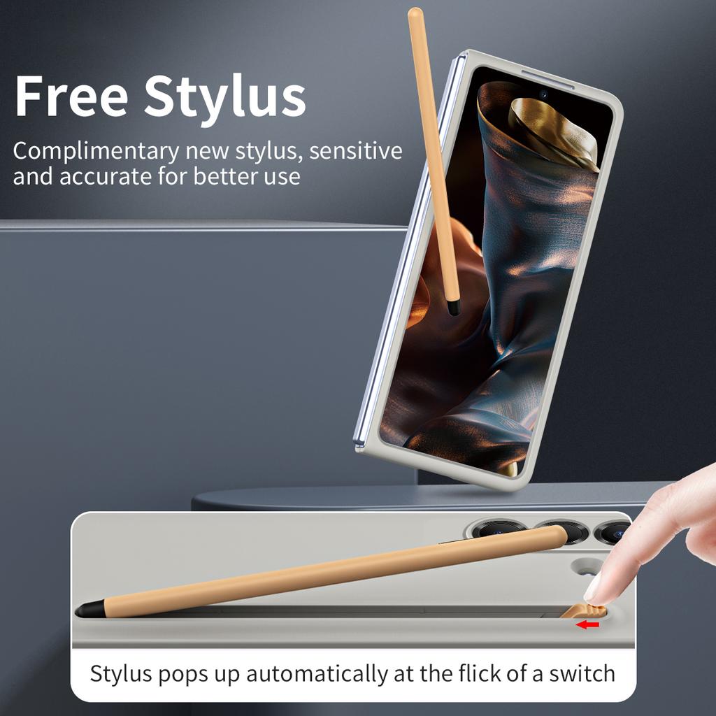 For Samsung Galaxy Z Fold7 5G Case with Stylus Hard PC Phone Back Cover