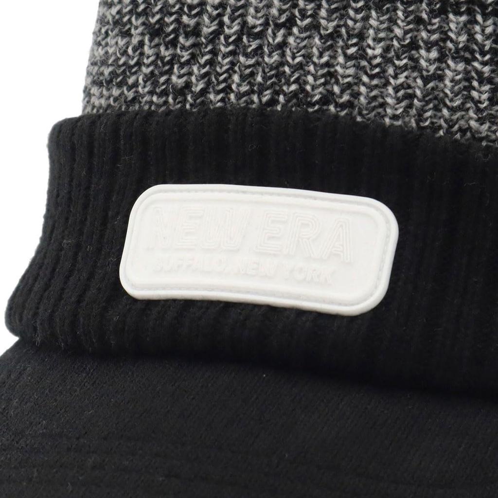 New Era Golf Visor Knit Cap, Black, Free GF Visor Knit TPU Logo, Black