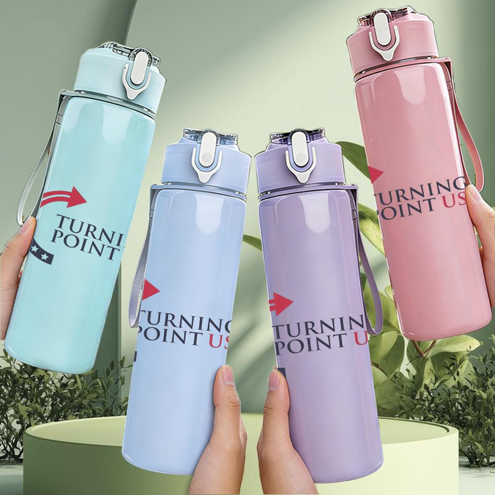 1PC Running Rabbit Minimalist Line Art Print 750ml Portable Sports Water Bottle Leakproof Gym Outdoor Travel Drink Cup