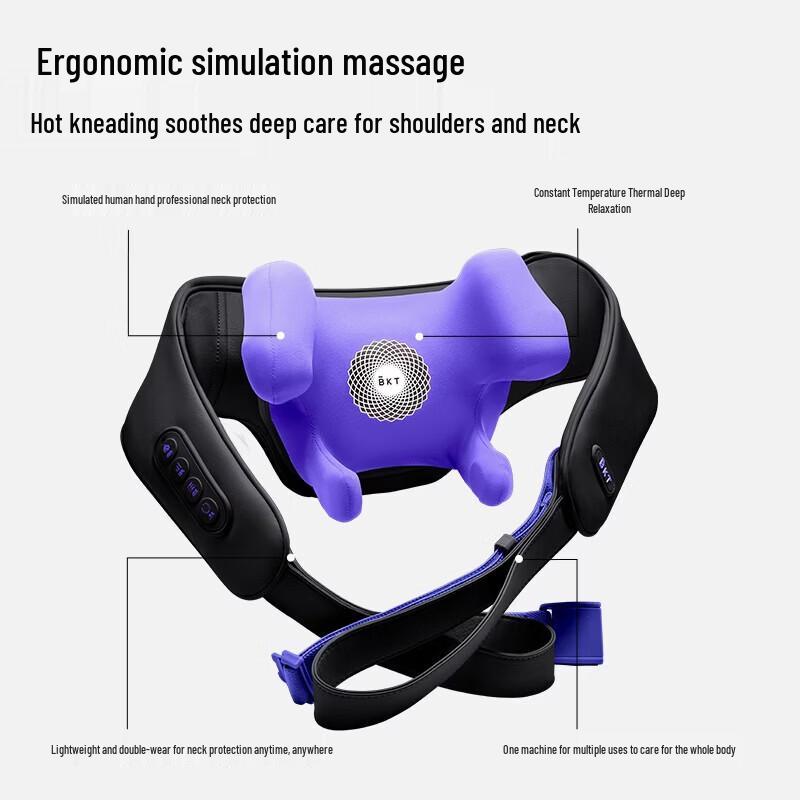 BKT S-Series Neck & Shoulder Kneading Massager Pillow CN plug (adapter included)