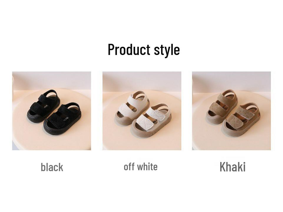 Anti-Collision Soft Bottom Closed-Toe Sandals for Toddlers, Unisex Baby Shoes, Suitable for Ages 1-3