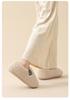 Women's Plush Cotton Non-Slip Indoor Slippers - Warm, Thick Fleece, Closed-Heel for Autumn & Winter, Men's Sizes Available.