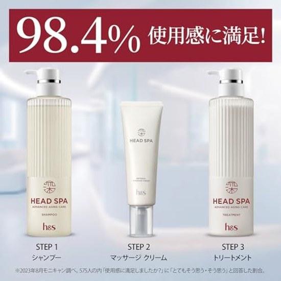 hs Deep Head Spa Advanced Aging Care Shampoo Treatment Pump Set 435g + H S