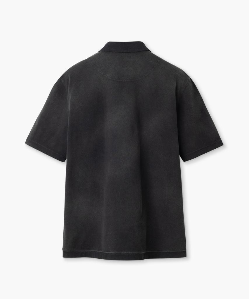 Beulipinggolpeu Men'S Spray-Dyed Polo_Charcoal Gray