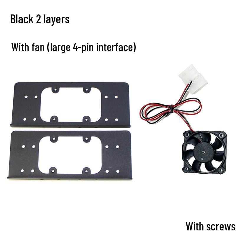 3.5" Multi-Bay Bracket with Heat Dissipation Fan for 2, 4, or 6 Bays