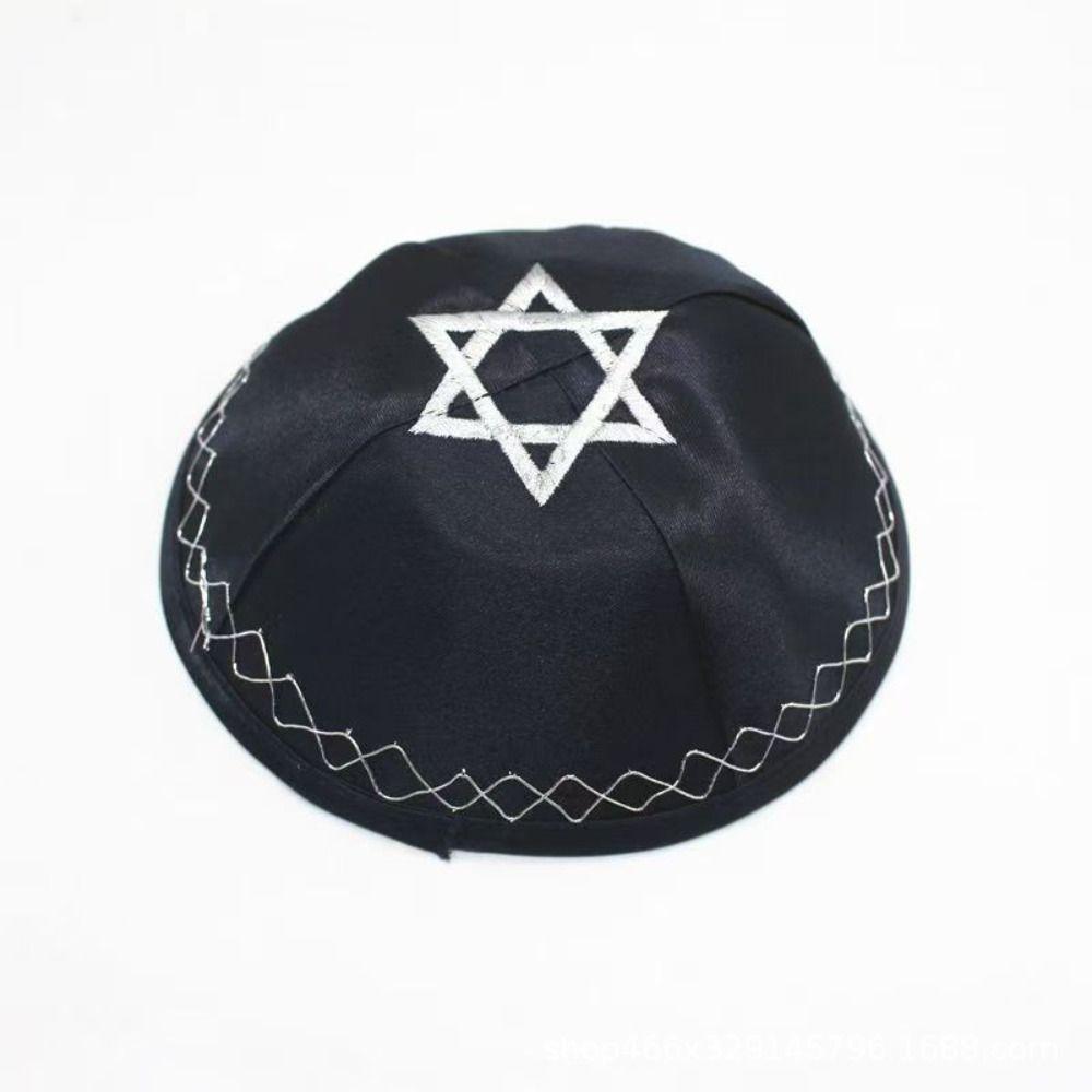 Design Ricamato Kippah Ebraico Forma Rotonda Cappello Berretto Nuovo Cappello a Pullover Evento Etnico