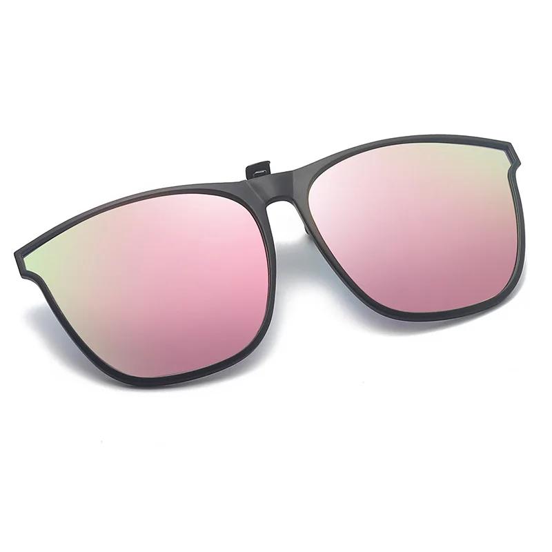 Men's Clip on Sunglasses for Myopia Eyeglasses Fashion Square Design UV400 Sun Glasses Night Vision Driving Fishing