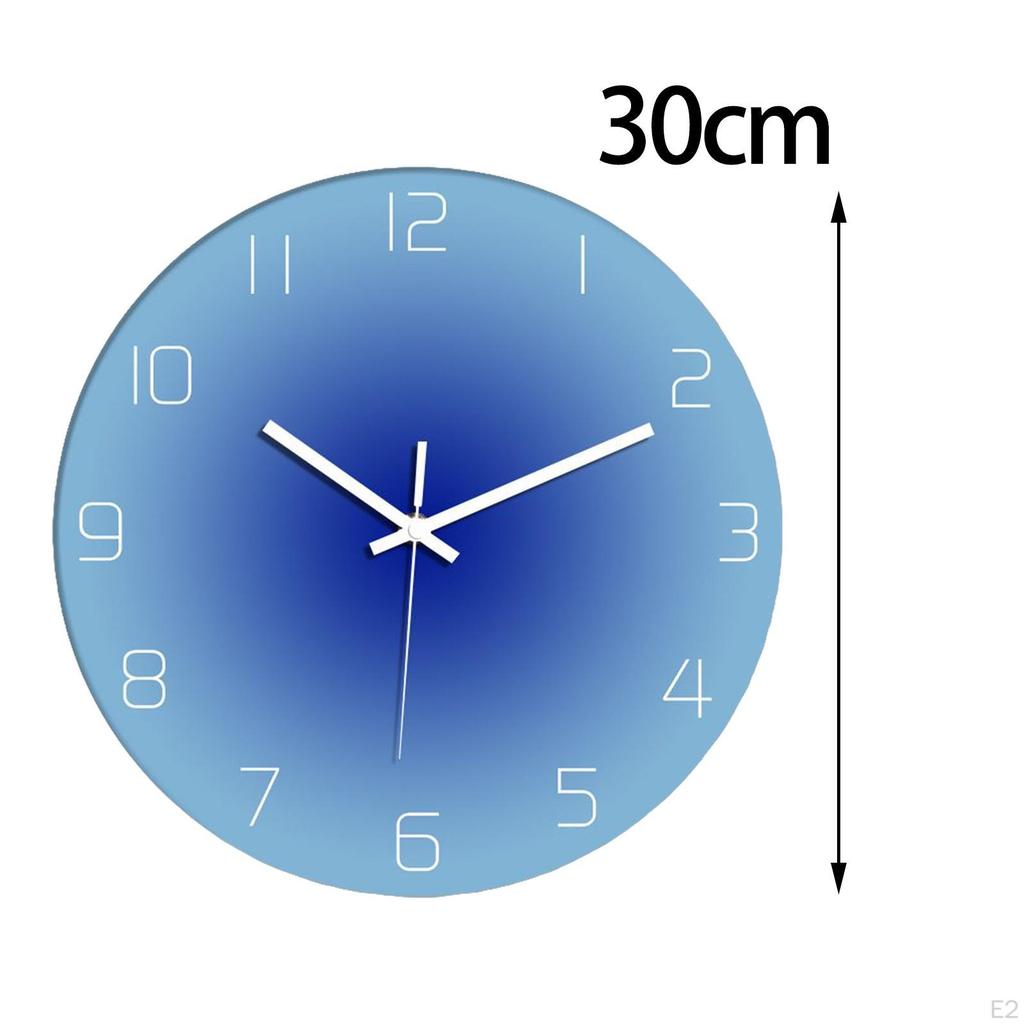 Minimalist 12 inch Wall Clock Decorative Battery Operated Watches Non Ticking Clocks for Bedroom,