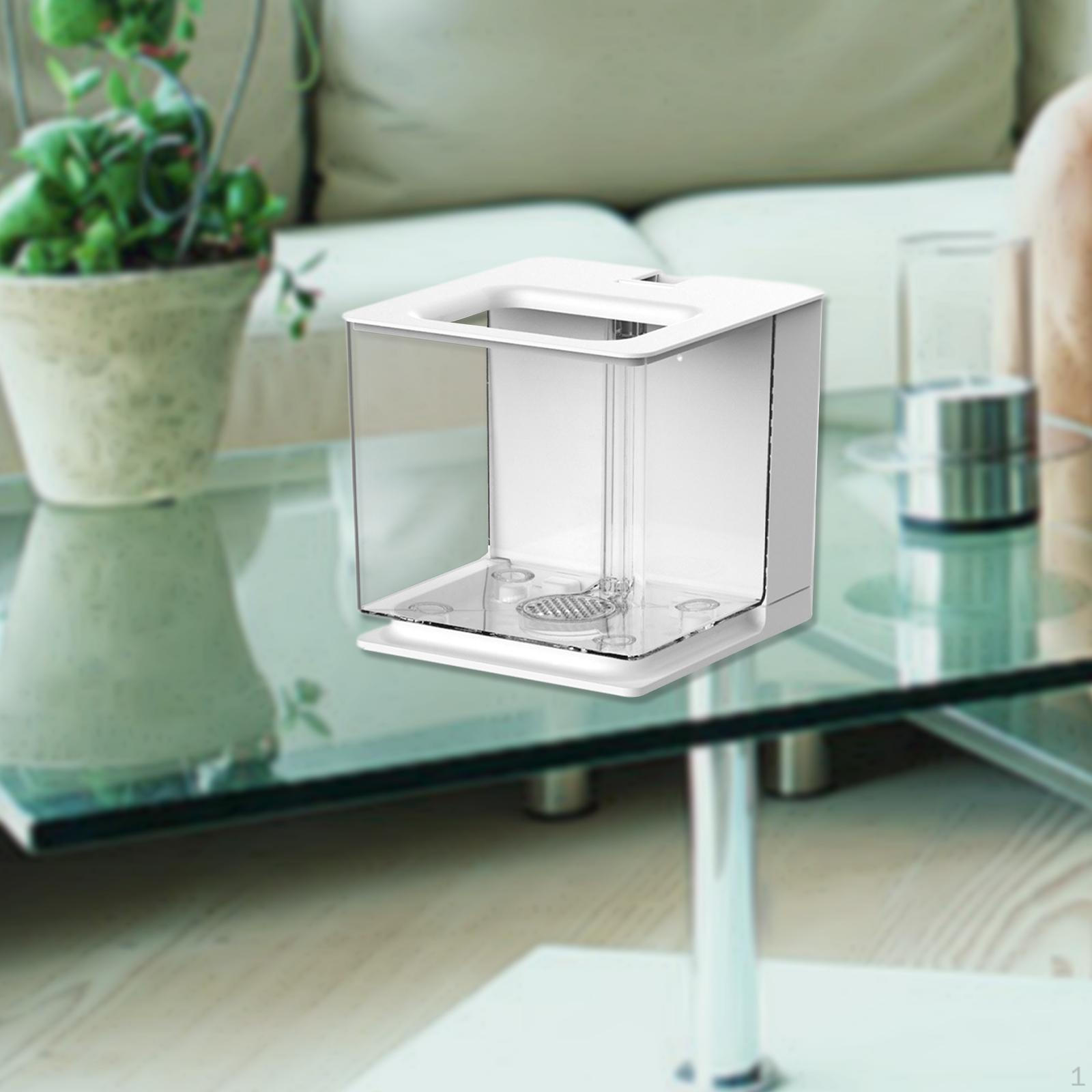 

Betta Fish Tank Mini Stackable Bowl Террариум для рептилий белый