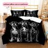 Black Boxer Pattern Bedding Home Decoration Birthday Gift (1 * Duvet Cover + 2 * Pillowcase, Without Core)