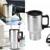 Car Mug Electric Water Heater Stainless Steel Travel Coffee