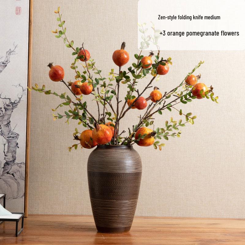 New Chinese Retro Ceramic Vase for Dining Table, Living Room, TV Cabinet Decoration, and Flower Arrangements