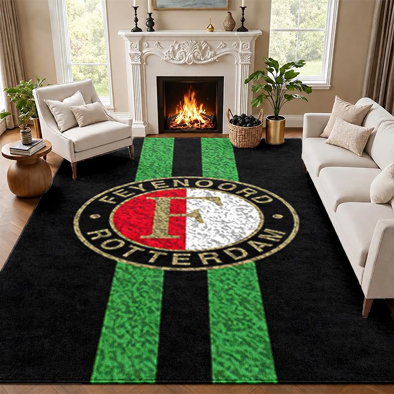 Feyenoord Rotterdam Teppich Fußmatte für Wohnzimmer oder Schlafzimmer Schutzmatte unter dem Stuhl Bürodekoration Weihnachtsgeschenk Geburtstagsgeschenk