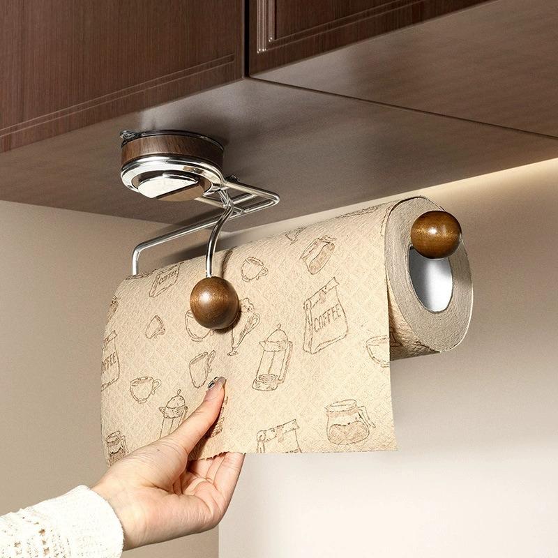 Suction Cup Kitchen Paper Towel Holder Stainless Steel Toilet Paper Holder Tissue Hanger Roll Holder for Bathroom Accessories