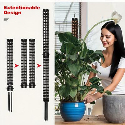 8pcs Interlocking Moss Poles, Plant Climbing Stakes for Monstera and Pothos Vines