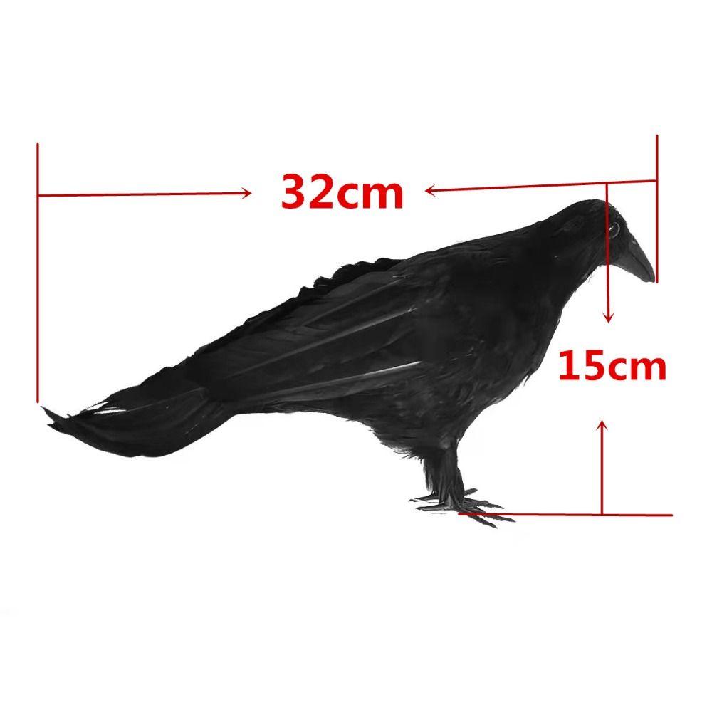

Новые пластиковые перья поддельные черные вороны реалистичный декор для сада реалистичная подвесная приманка для вороны черная поддельная птица Хэллоуин