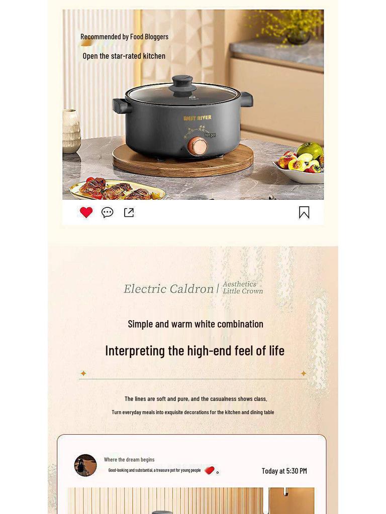 Niemiecki wielofunkcyjny wok elektryczny: Automatyczny multicooker do gotowania na parze, smażenia i hot pot
