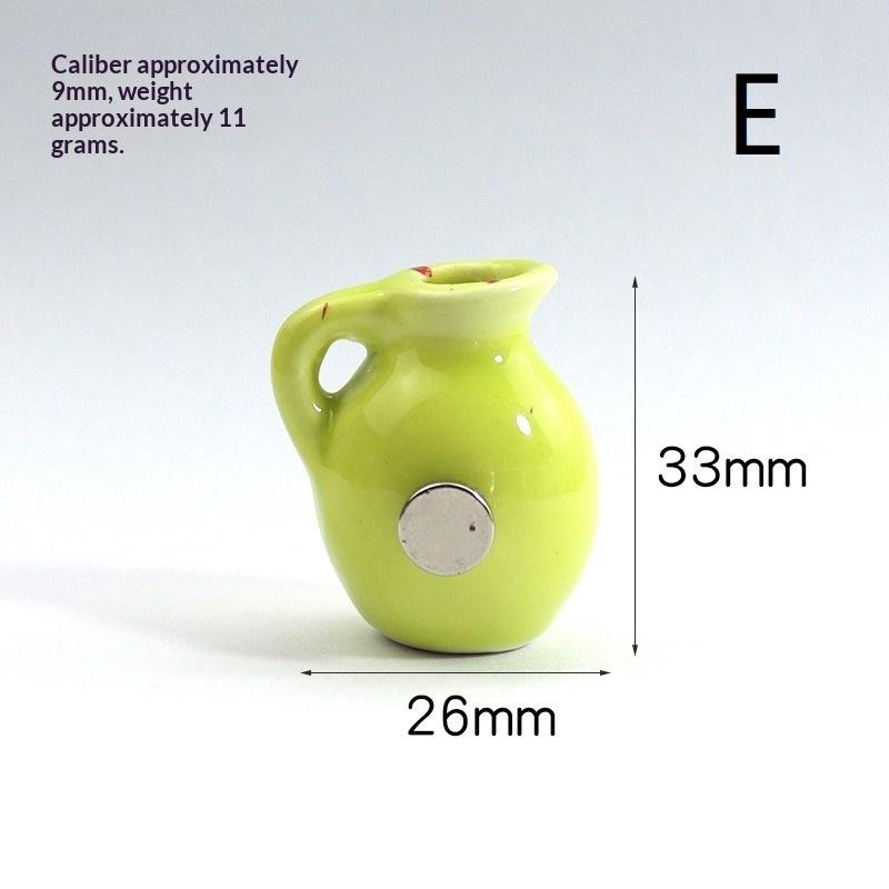 Small Fridge Magnet Decoration Mini Ceramic Vase Micro Landscape Ornament Cute Magnets For Flower Arrangements